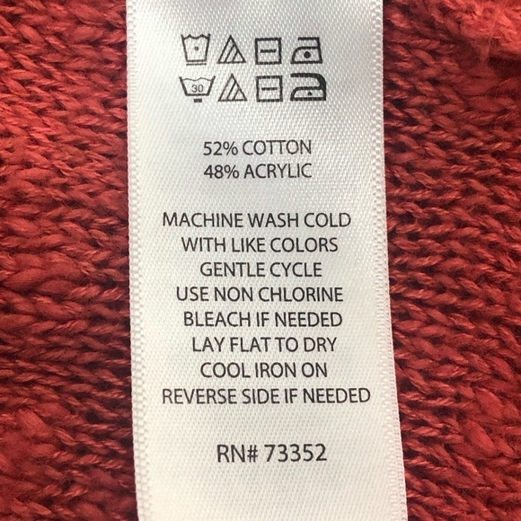 Tahari open cardigan coral long sleeve pockets M - Picture 9 of 10